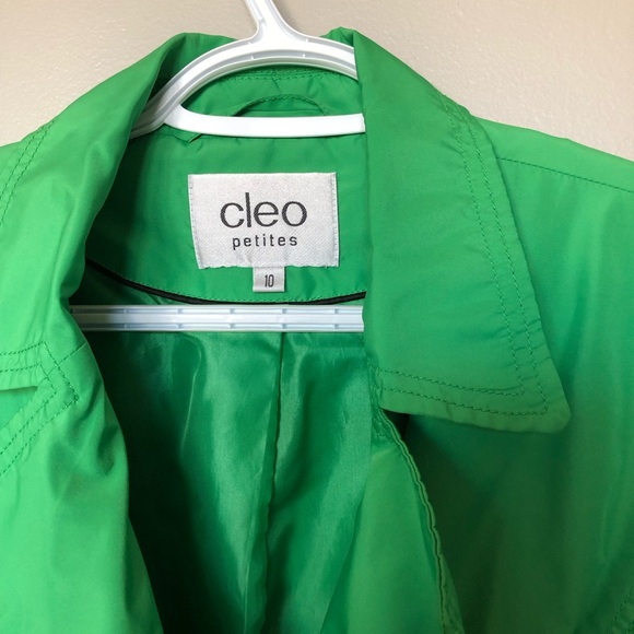 Cleo Trench Coat Green Size 10 - Picture 2 of 6
